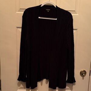 Talbots ladies cotton blend cardigan, black, Size XL, EUC